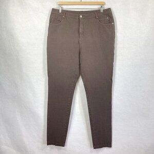 Marble High Waisted Tapered Leg Work Pants Neutral Western Boho Natural 12